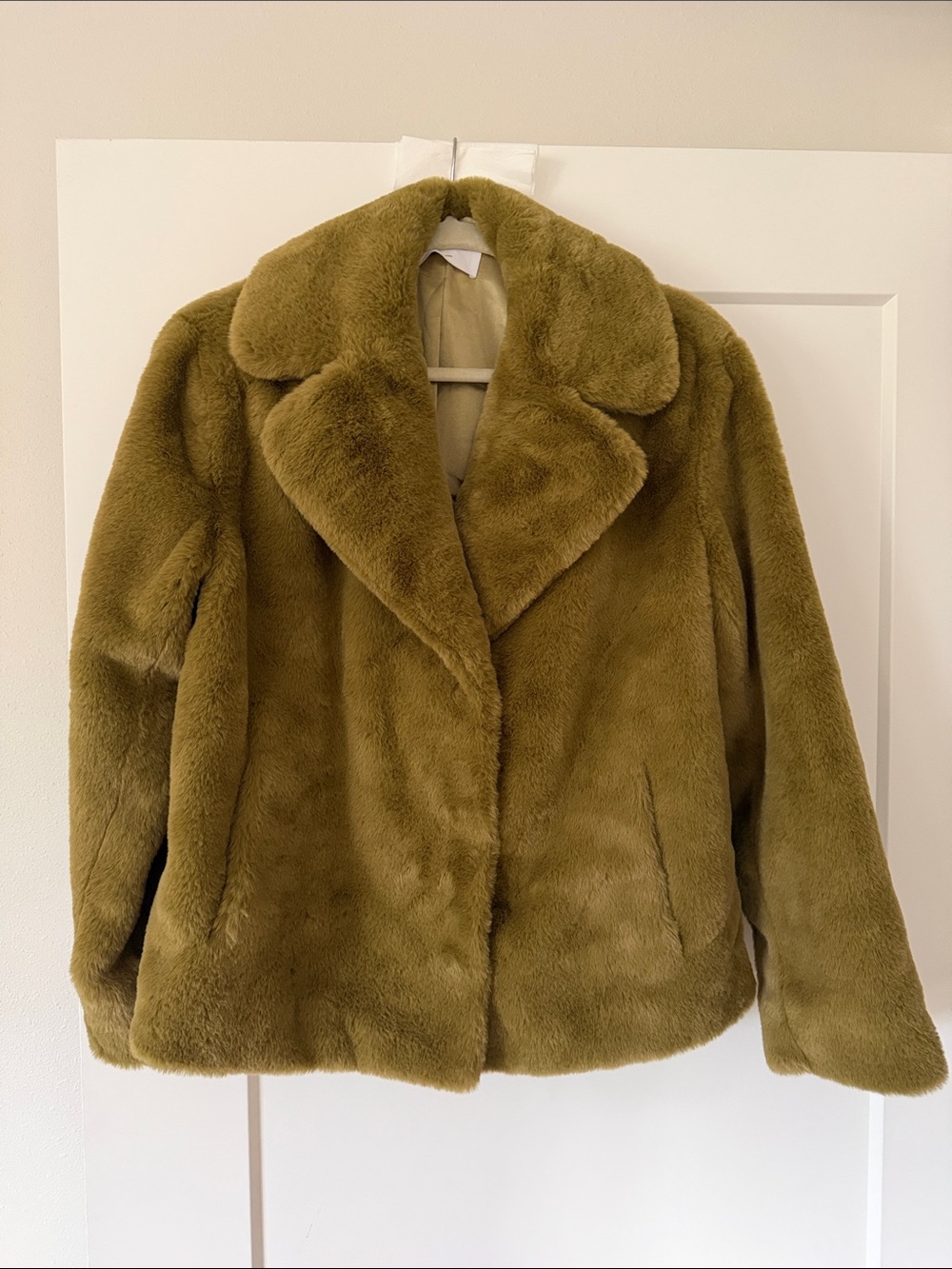Velvet by Graham & Spencer Olive Teddy Faux-Fur Jacket